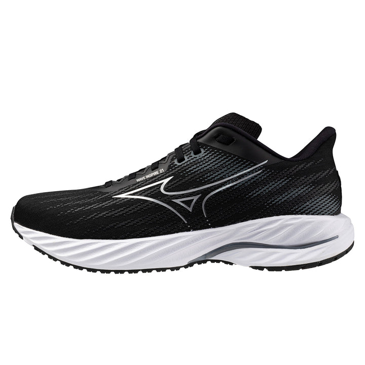 Mizuno Wave Inspire 21 Mens | Black/silver/metallic Gray