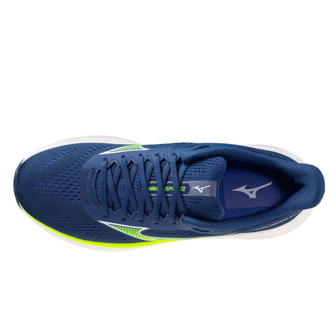 Mizuno Wave Inspire 22 Mens | Estate Blue/lightning Yellow