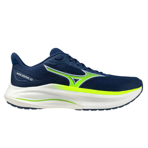 Mizuno Wave Inspire 22 Mens | Estate Blue/lightning Yellow