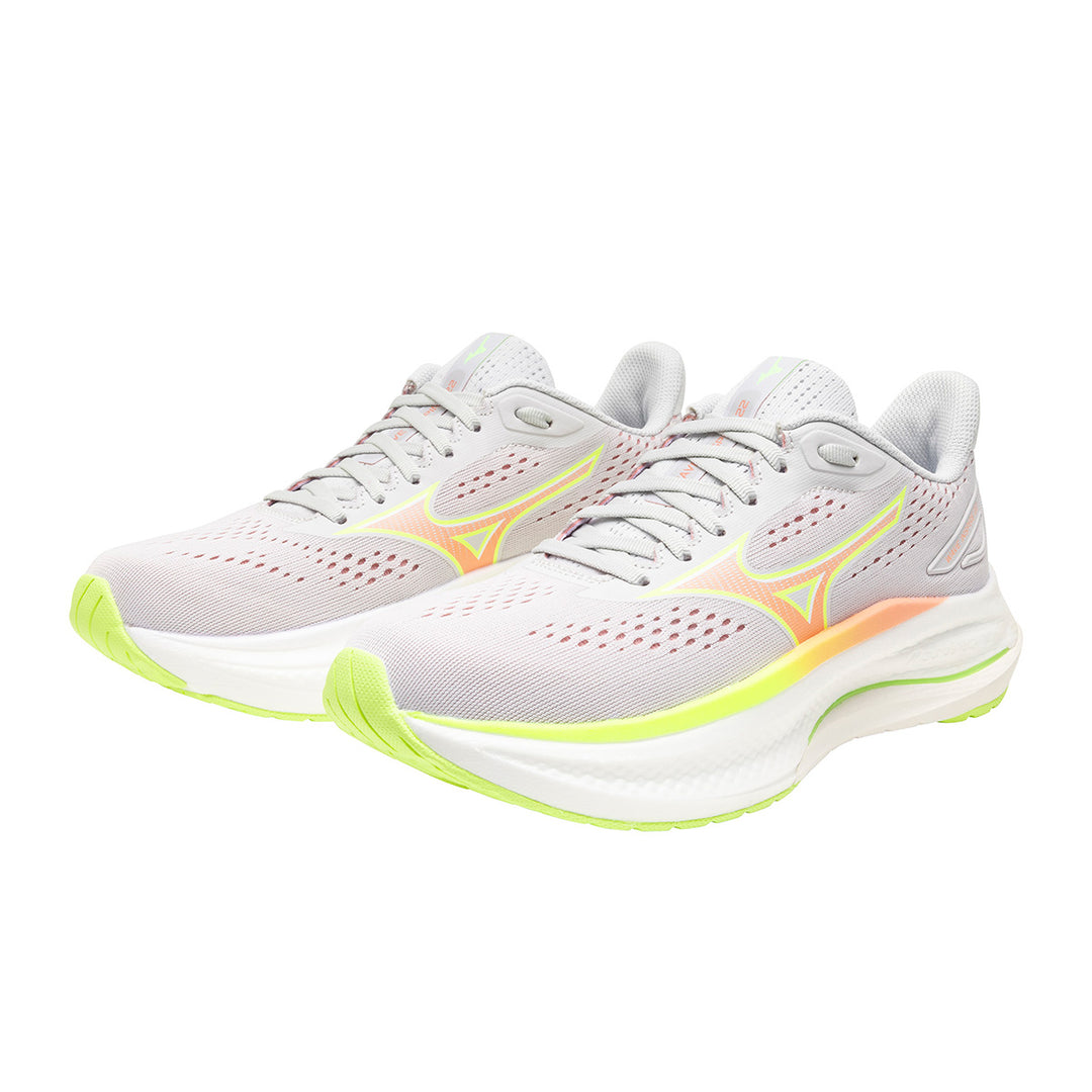 Mizuno Wave Inspire 22 Womens | Cloudscape/desert Flower/lime