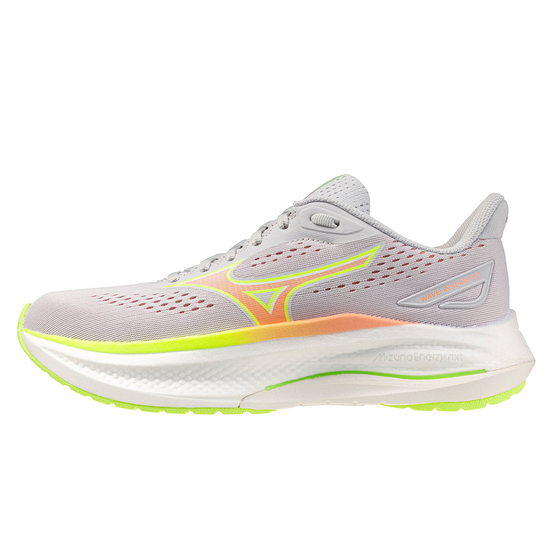 Mizuno Wave Inspire 22 Womens | Cloudscape/desert Flower/lime