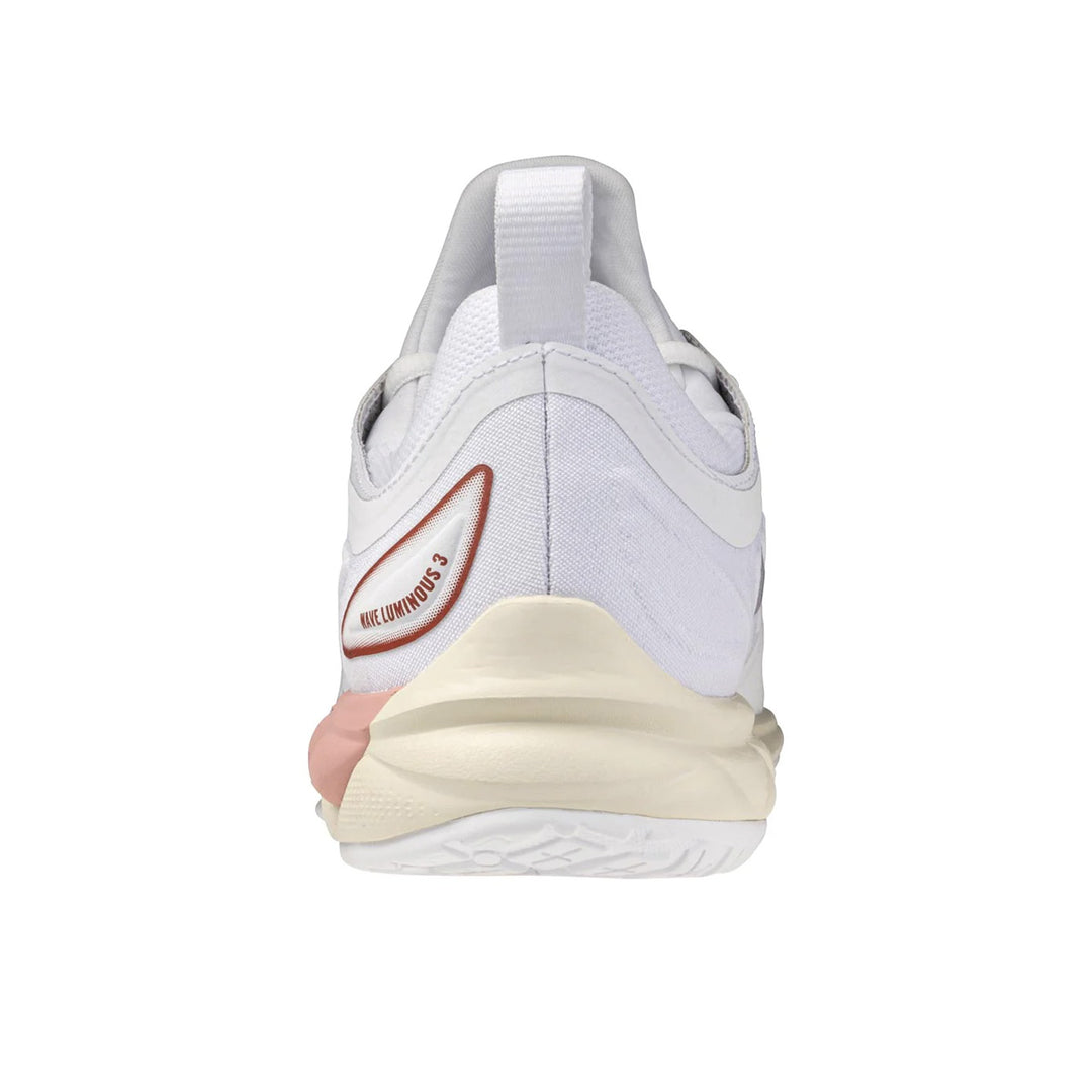 Mizuno Wave Luminous 3 Womens | White/rose Elegance/lava Falls