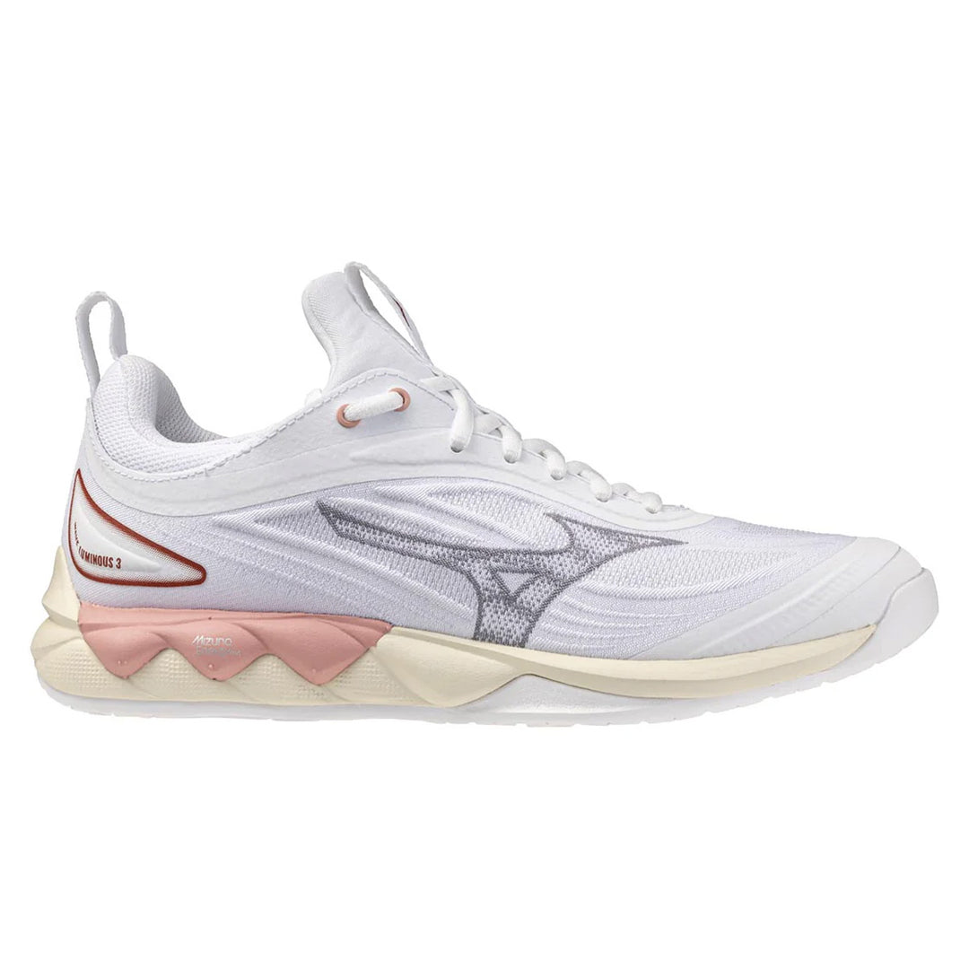 Mizuno Wave Luminous 3 Womens | White/rose Elegance/lava Falls