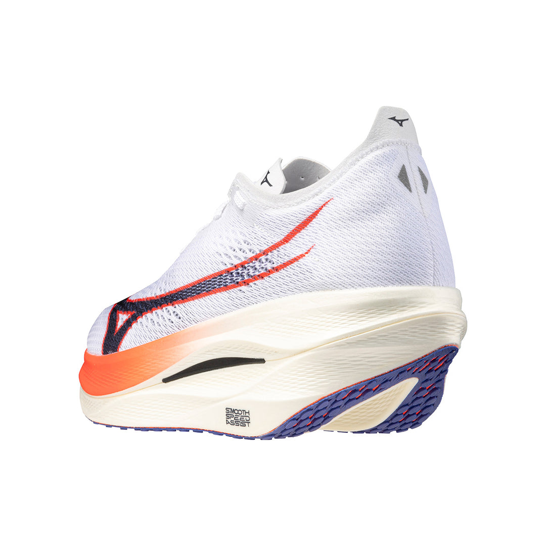 Mizuno Wave Rebellion Pro 3 Unisex | White/baritone Blue/fiery Coral 2