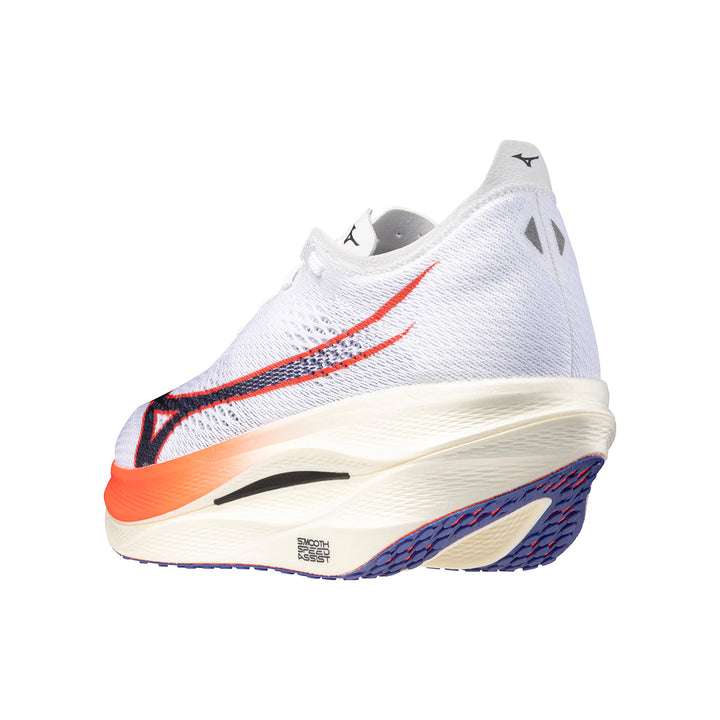 Mizuno Wave Rebellion Pro 3 Unisex | White/baritone Blue/fiery Coral 2