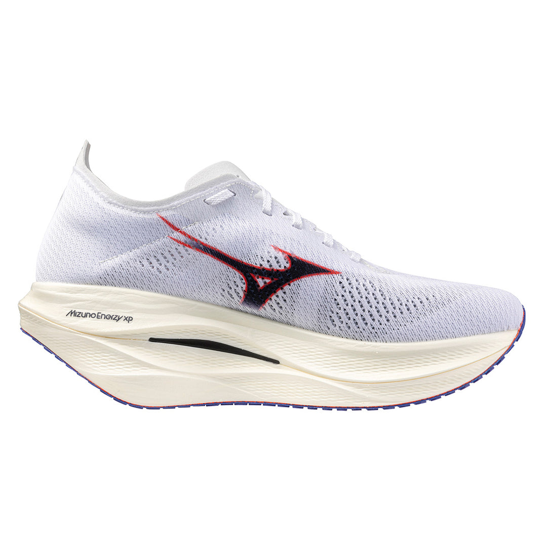 Mizuno Wave Rebellion Pro 3 Unisex | White/baritone Blue/fiery Coral 2