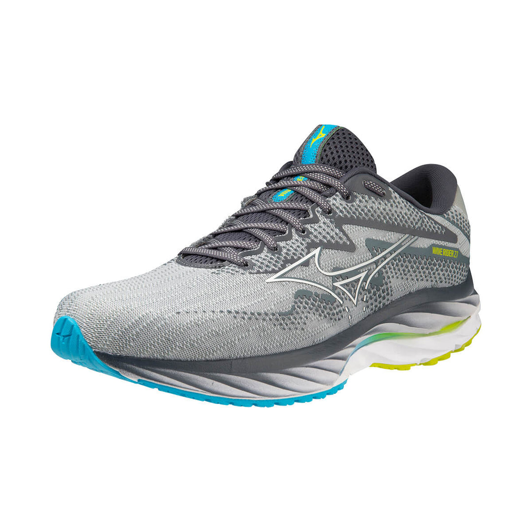 Mizuno Wave Rider 27 Mens Running Shoes | Pblue | front view