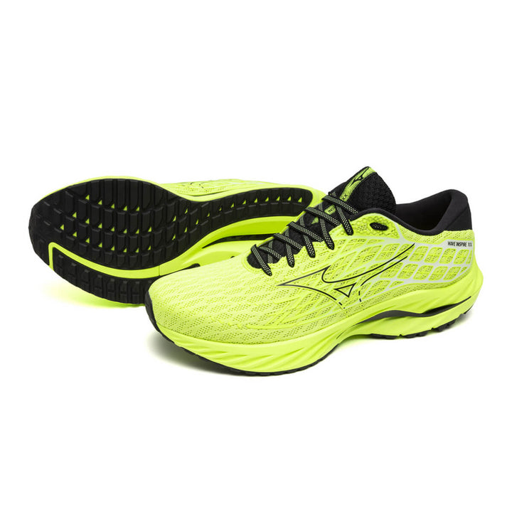 Mizuno Wave Inspire 20 Mens | Neo Lime pair