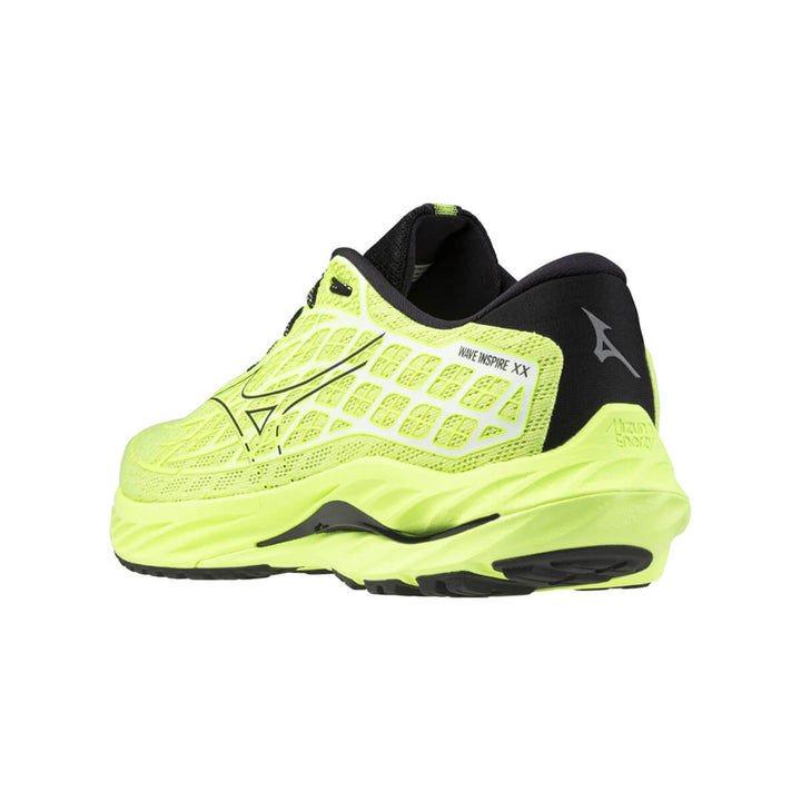 Mizuno Wave Inspire 20 Mens | Neo Lime back