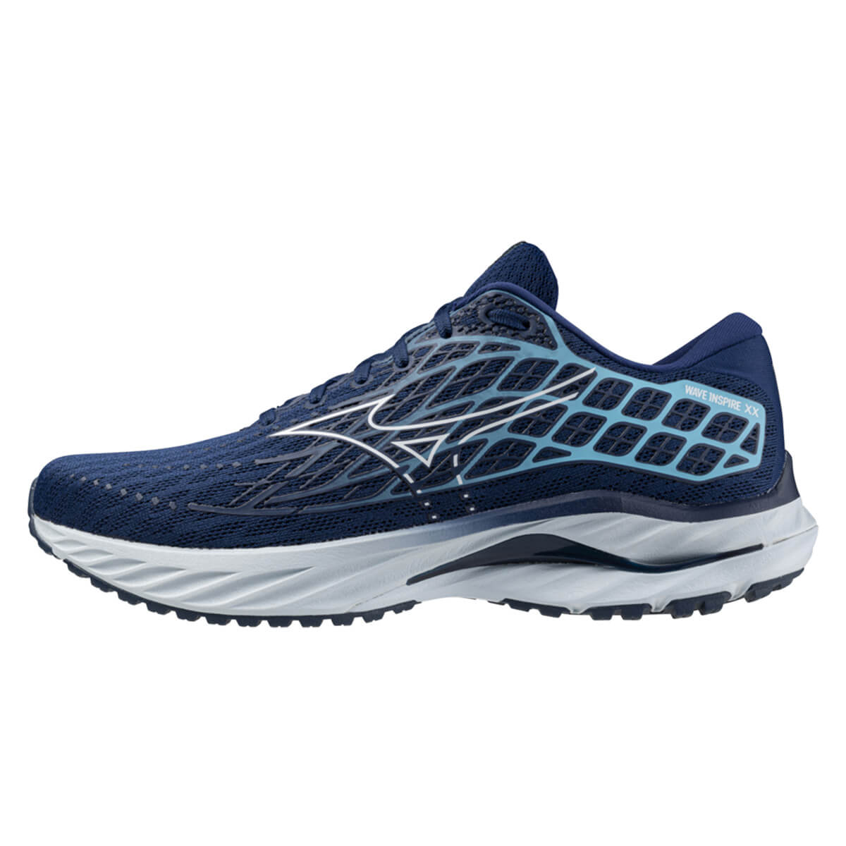 Mizuno Wave Inspire 20 Mens Estate Blue white river Blue Alexandra Sports