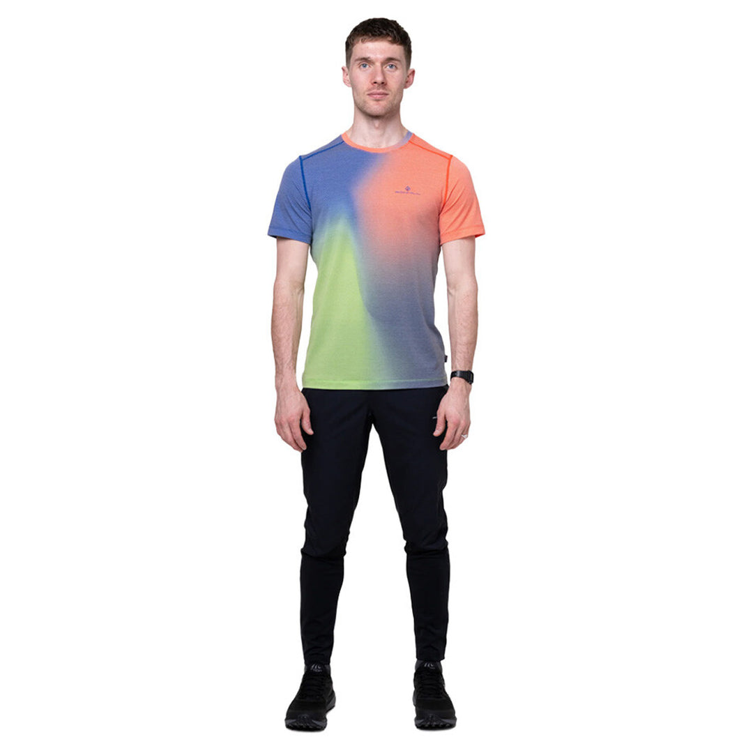RonHill Tech Golden Hour T-Shirt Men's | Dark Cobalt Merge