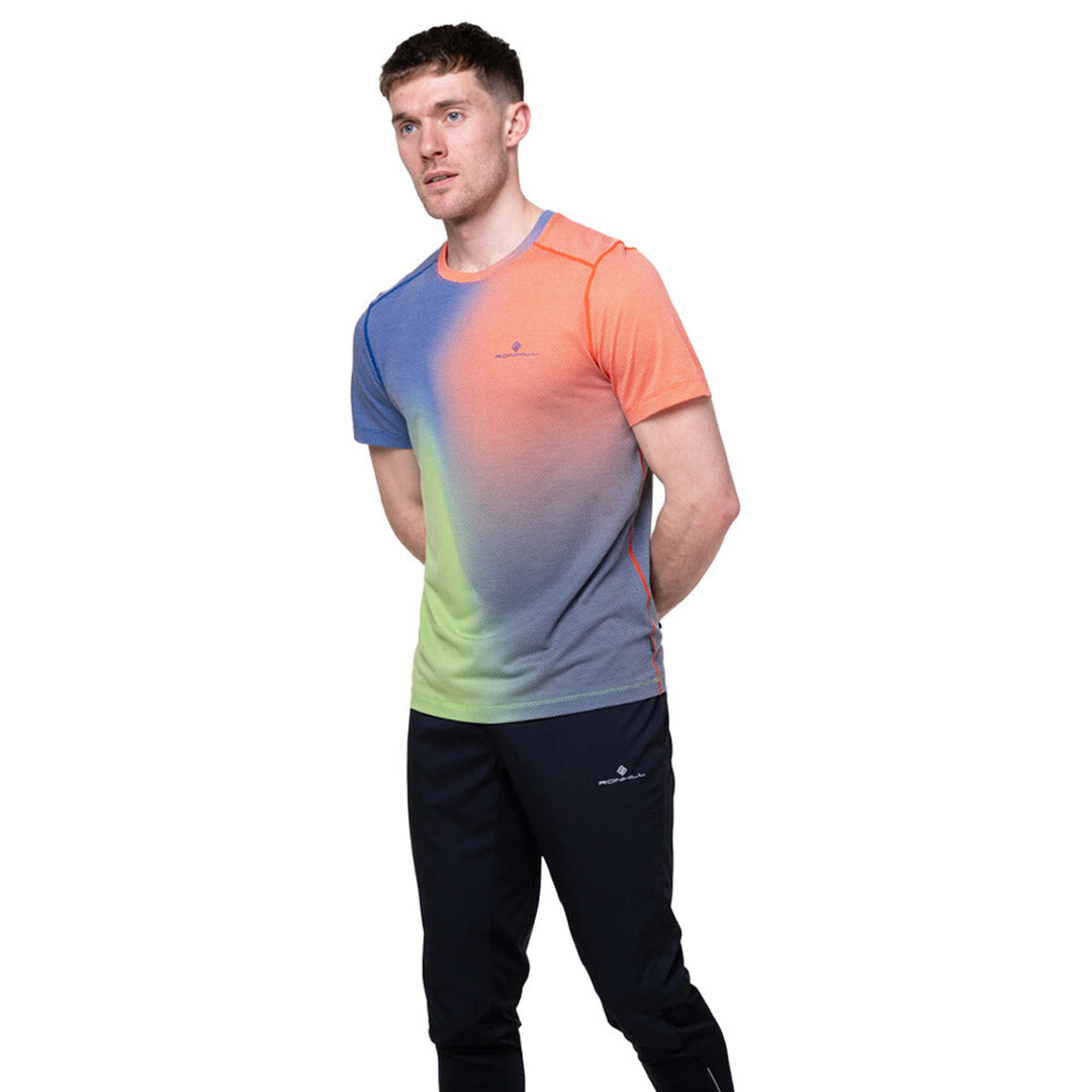 RonHill Tech Golden Hour T-Shirt Men's | Dark Cobalt Merge