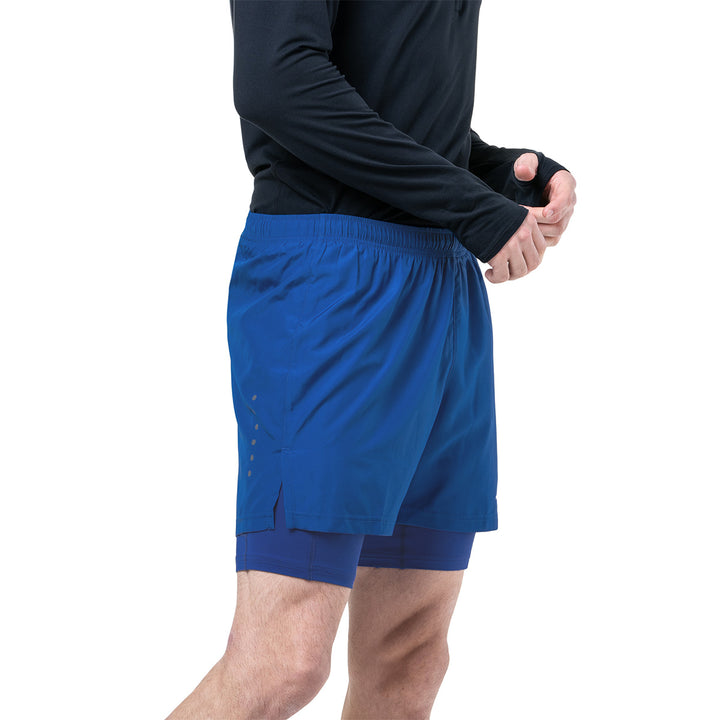 Ronhill Core Twin Short Mens | Drkcobalt/Brightwhite