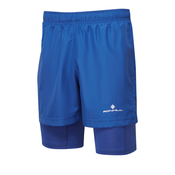 Ronhill Core Twin Short Mens | Drkcobalt/Brightwhite