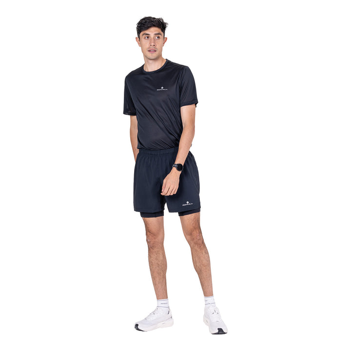 Ronhill Core 5" 2 In 1 Short Mens | Black