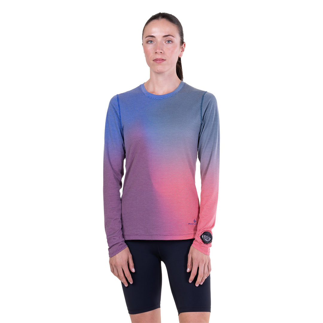 Ronhill Tech Golden Hour Long Sleeve Tee Womens | Blue Violet Merge Violet