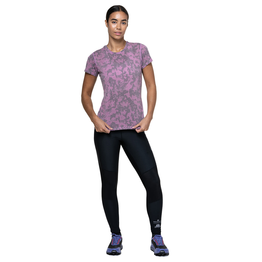 Ronhill Tech Golden Hour Tee Womens | Iris Pixel