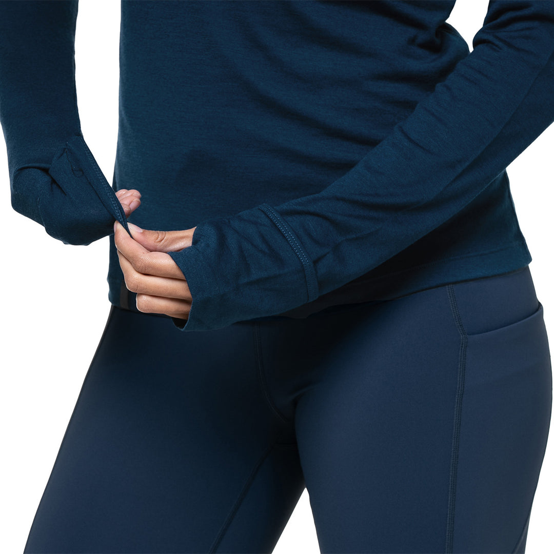 Ronhill Tech Merino 1/2 Zip Womens | Dark Navy/Dusty Tulip