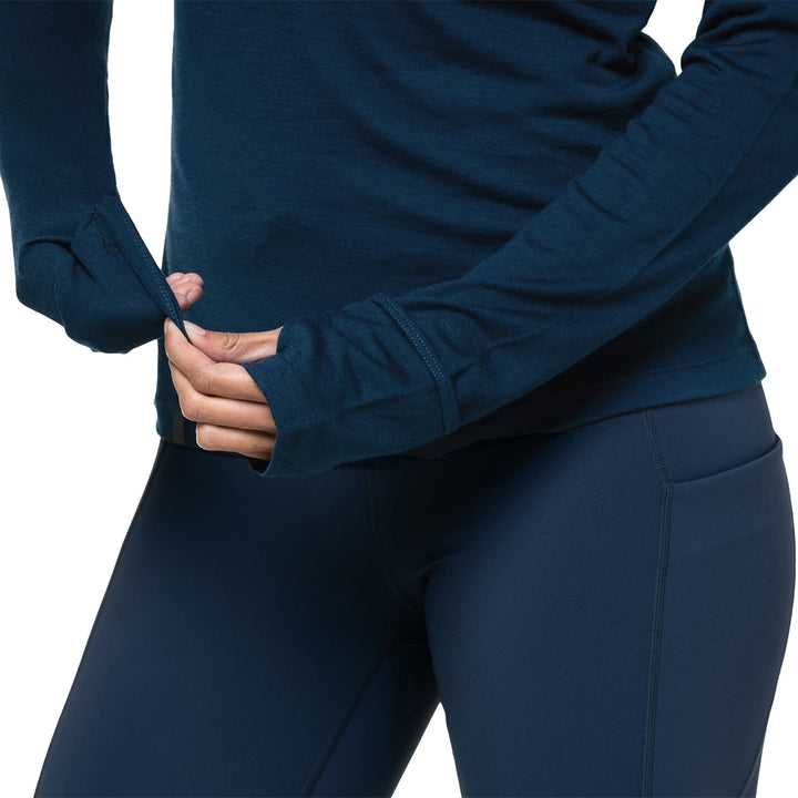 Ronhill Tech Merino 1/2 Zip Womens | Dark Navy/Dusty Tulip