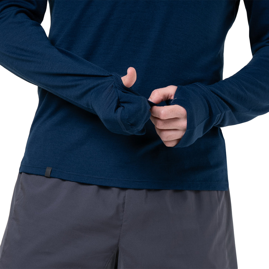 Ronhill Tech Merino 1/2 Zip Mens | Dark Navy/Oxide