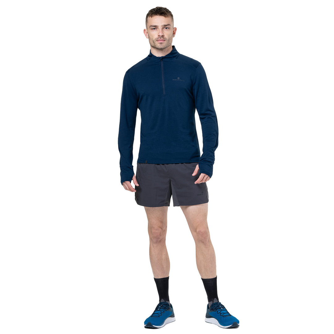 Ronhill Tech Merino 1/2 Zip Mens | Dark Navy/Oxide