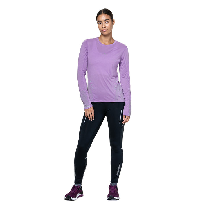 Ronhill Tech Reflect Long Sleeve Tee Womens | Iris Marl/Reflect