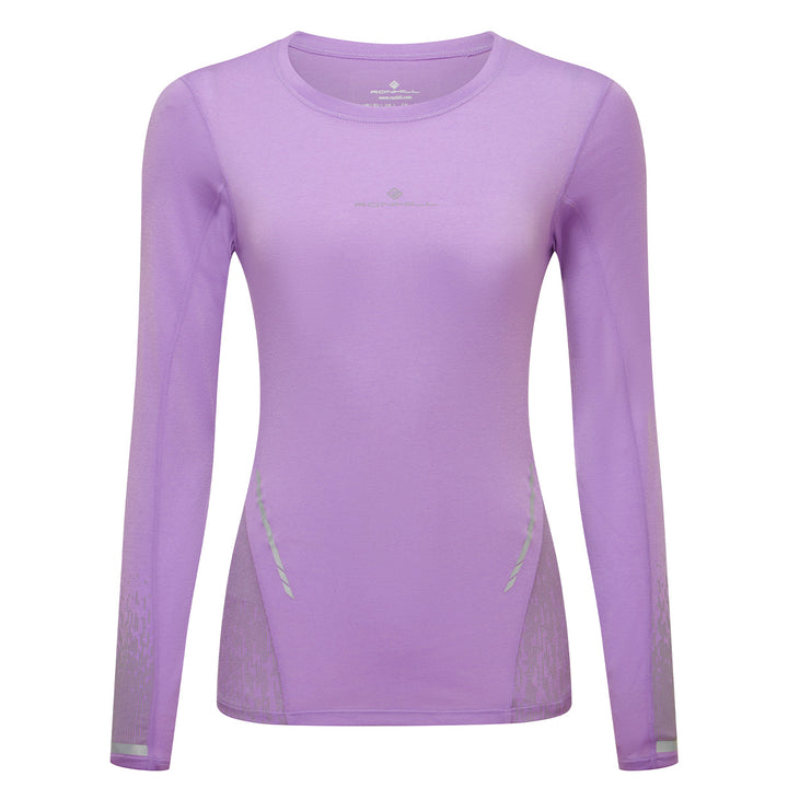 Ronhill Tech Reflect Long Sleeve Tee Womens | Iris Marl/Reflect