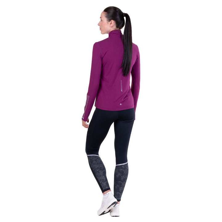 Ronhill Tech Reflect 1/2 Zip Womens | Blackcurrant/reflect