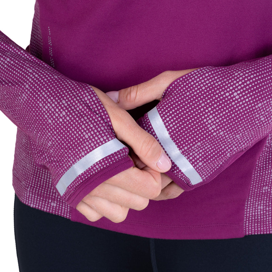 Ronhill Tech Reflect 1/2 Zip Womens | Blackcurrant/reflect