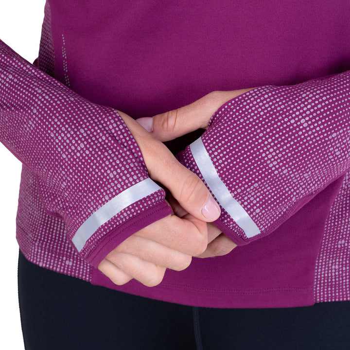 Ronhill Tech Reflect 1/2 Zip Womens | Blackcurrant/reflect