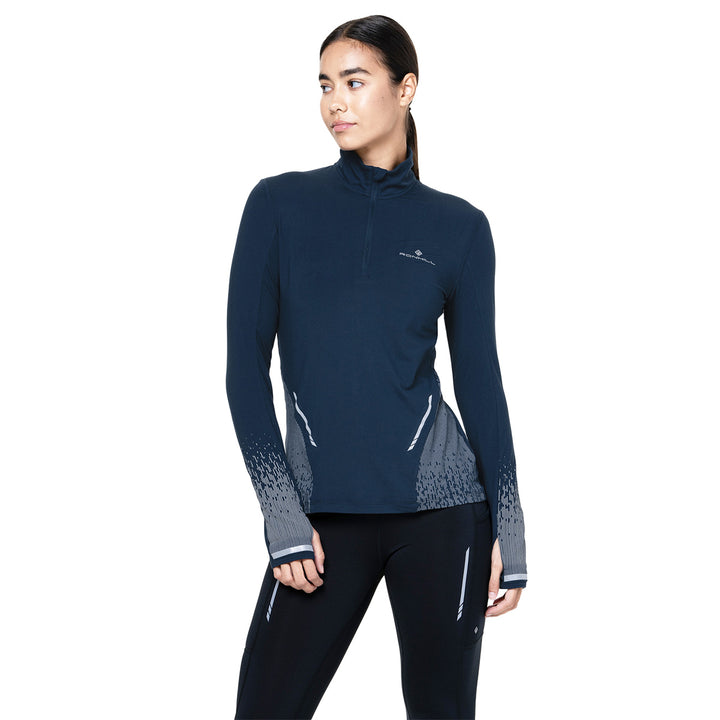 Ronhill Tech Reflect 1/2 Zip Womens | Dark Navy/Reflect