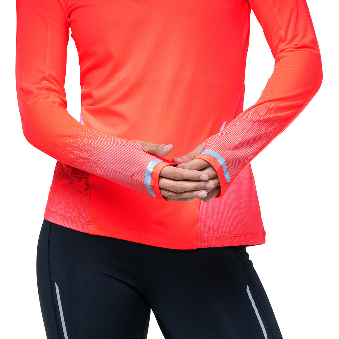 Ronhill Tech Reflect 1/2 Zip Womens | Hot Coral/Reflect