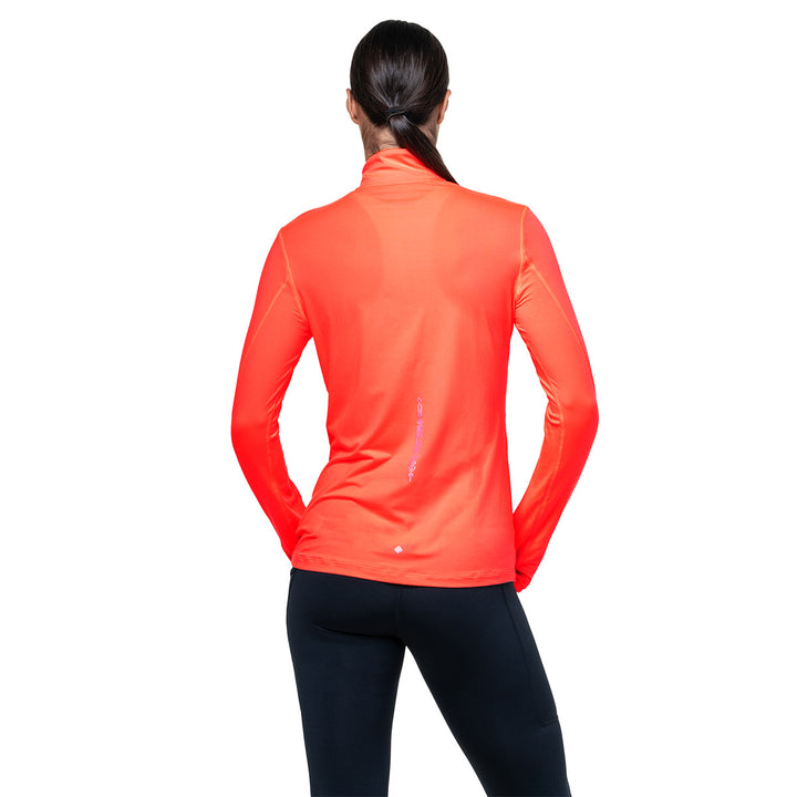 Ronhill Tech Reflect 1/2 Zip Womens | Hot Coral/Reflect