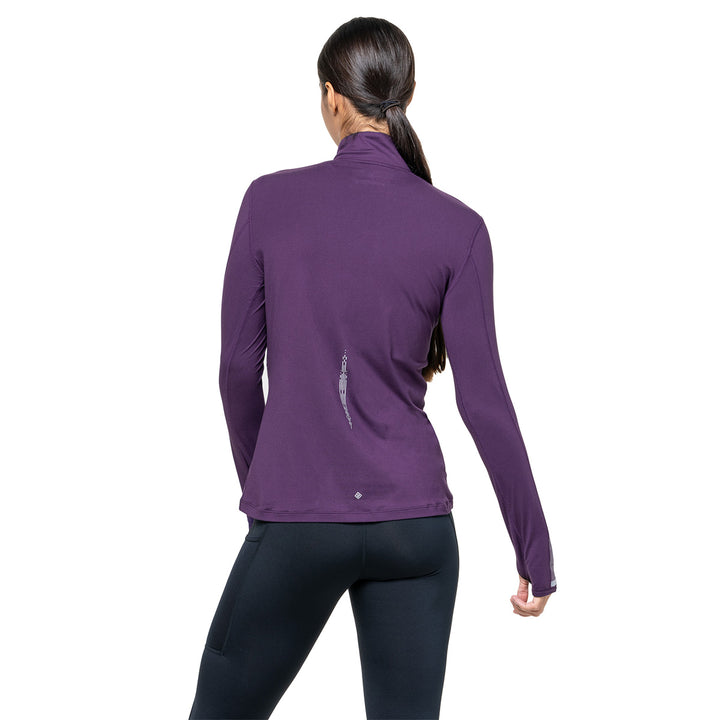 Ronhill Tech Reflect 1/2 Zip Womens | Damson/Reflect