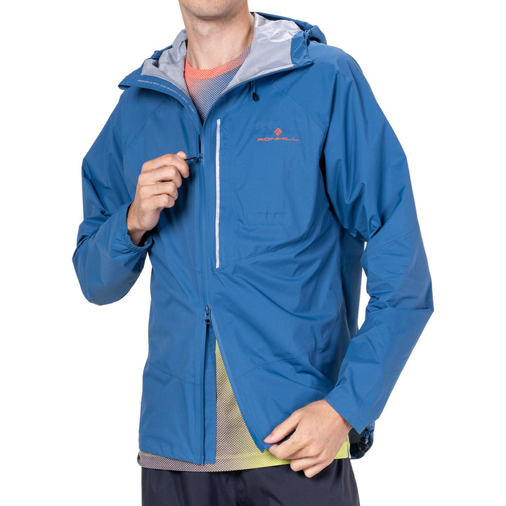 Ronhill Tech Storm Jacket Mens | Glacier/ronhill Red