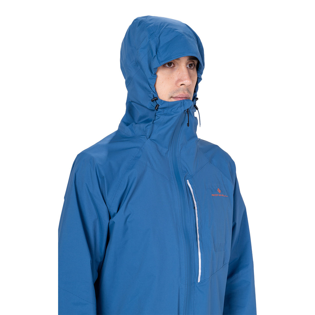 Ronhill Tech Storm Jacket Mens | Glacier/ronhill Red