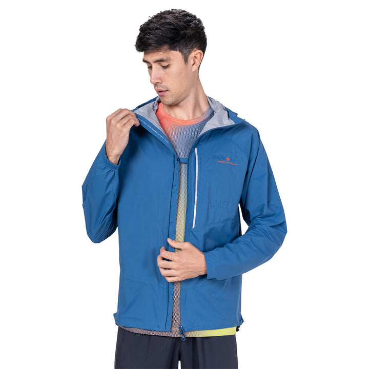 Ronhill Tech Storm Jacket Mens | Glacier/ronhill Red