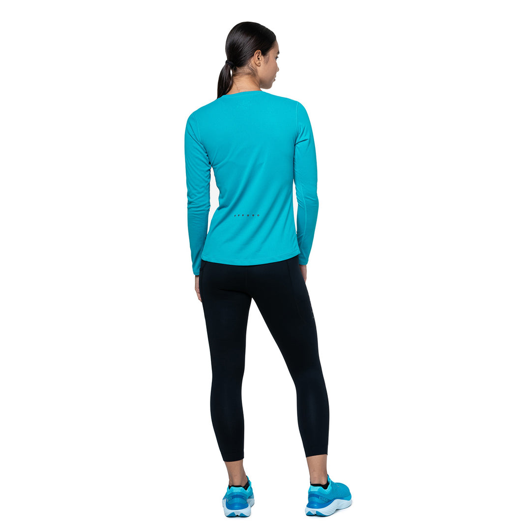 Ronhill Core Longsleeve Tee Womens  | Azure/Bright White
