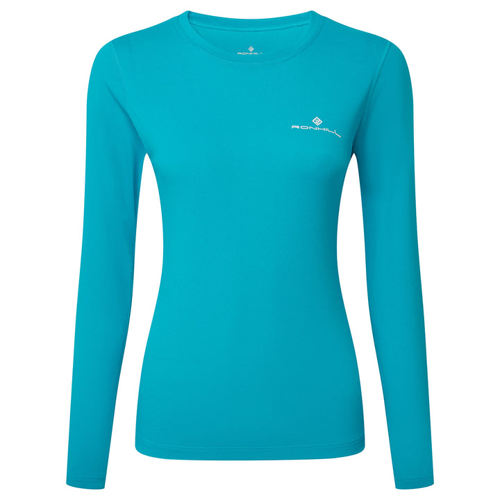 Ronhill Core Longsleeve Tee Womens  | Azure/Bright White