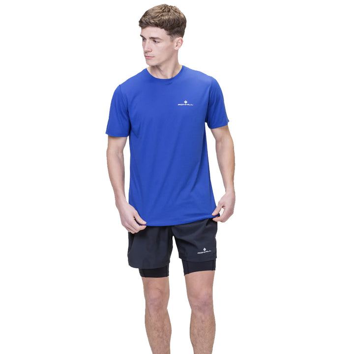 Ronhill Core Short Sleeve Tee Mens | Dark Cobalt/Bright White