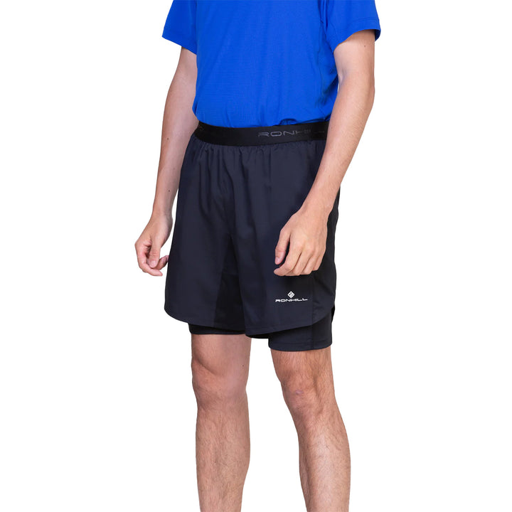 Ronhill Tech 7" Twin Short Mens | All Black