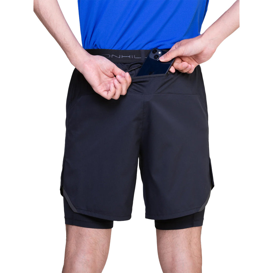 Ronhill Tech 7" Twin Short Mens | All Black