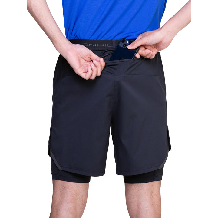 Ronhill Tech 7" Twin Short Mens | All Black