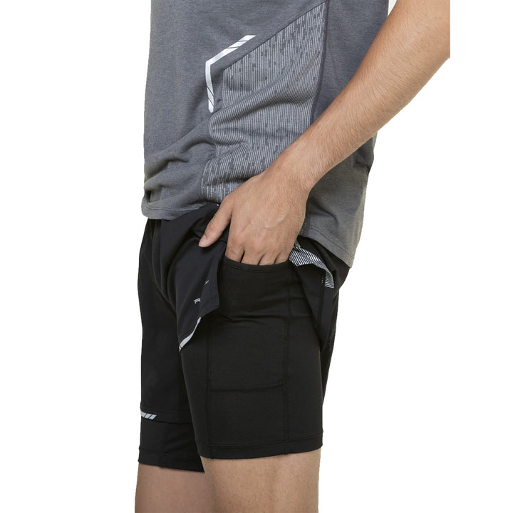 Ronhill Tech Reflect 5" Twin Short Mens | Black/reflect