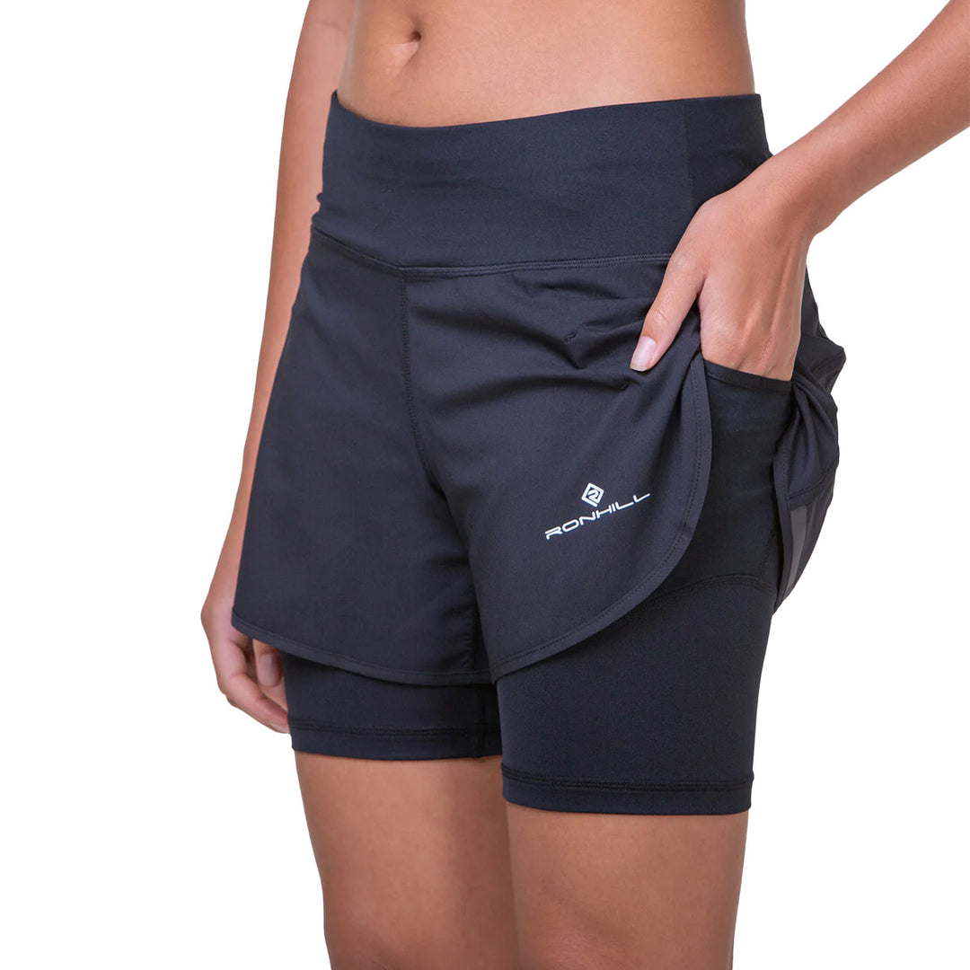 Ronhill Tech Twin 4.5" Short Womens | All Black