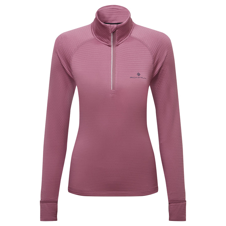 Ronhill Tech Winter 1/2 Zip Womens | Dusty Tulip/Dark Navy