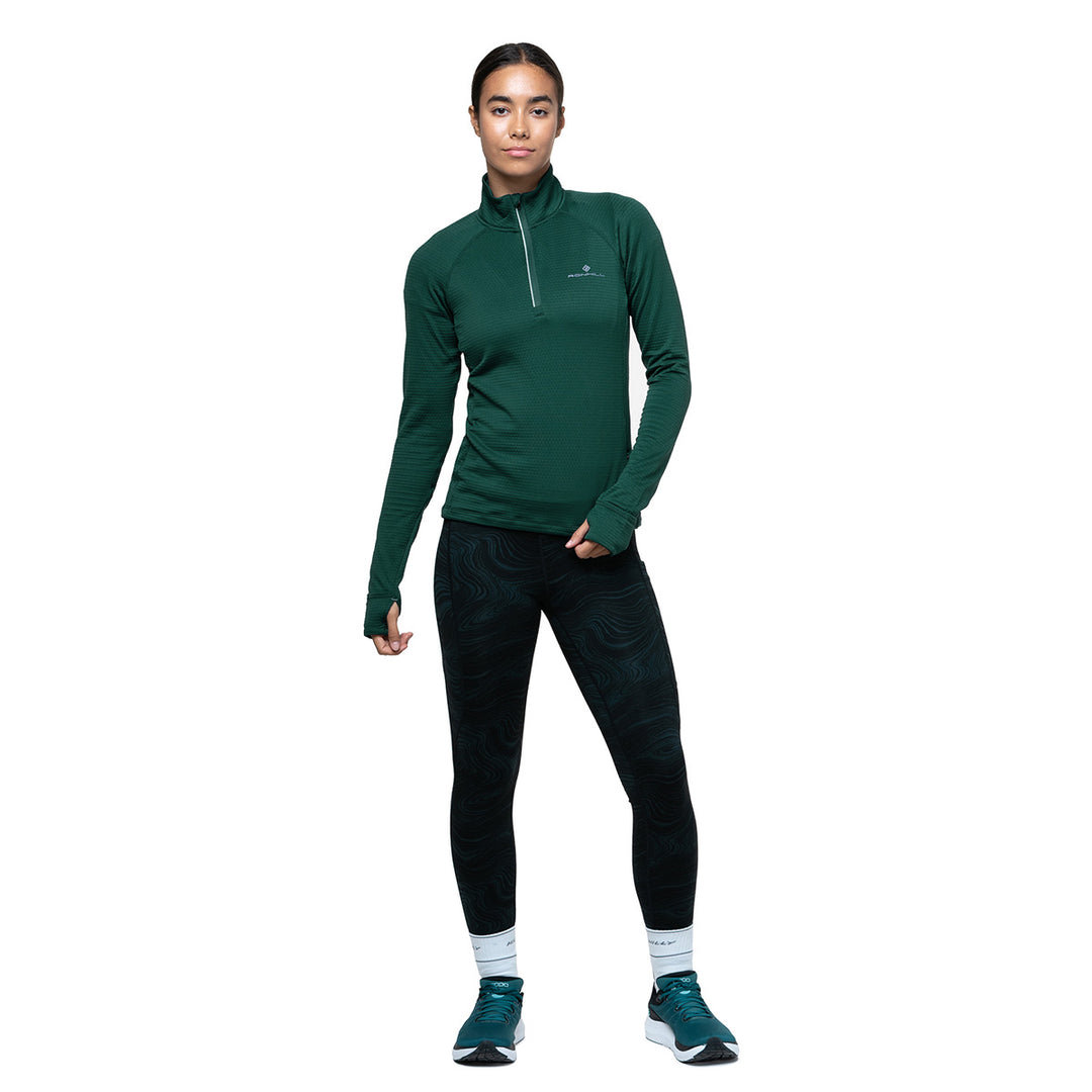Ronhill Tech Winter 1/2 Zip Womens | Seaweed/Iris