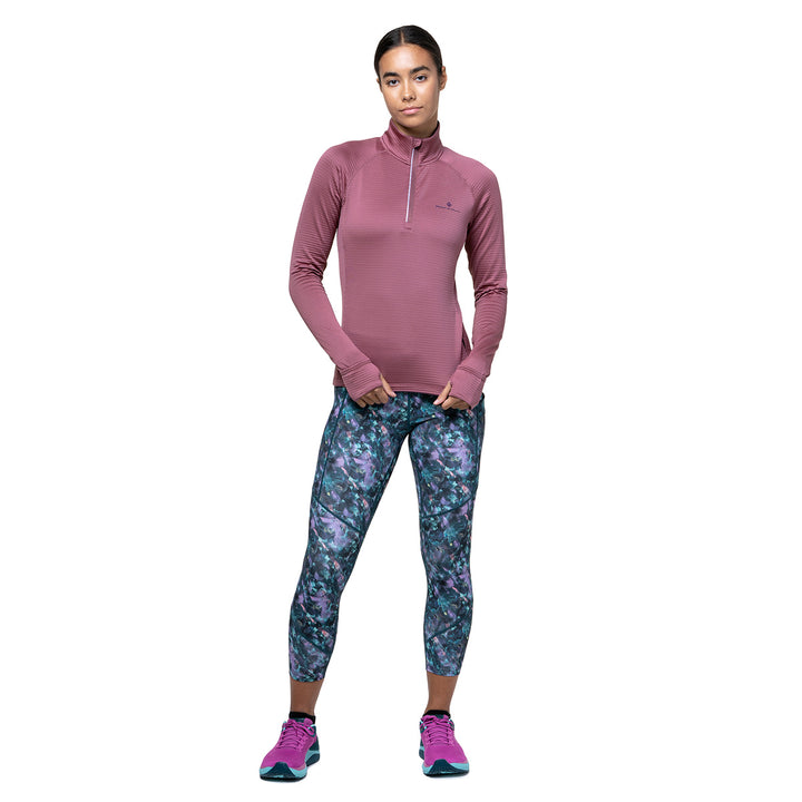 Ronhill Tech Winter 1/2 Zip Womens | Dusty Tulip/Dark Navy