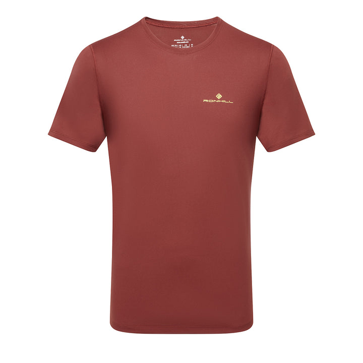 Ronhill Core Short Sleeve Tee Mens | Chestnut/Acid