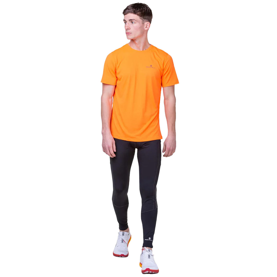 Ronhill Core Short Sleeve Tee Mens | Fluo Orange/legion
